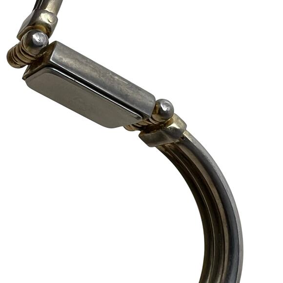 Joan Rivers Classics Collection Two Tone Cuff Bracelet Watch - Picture 7 of 9